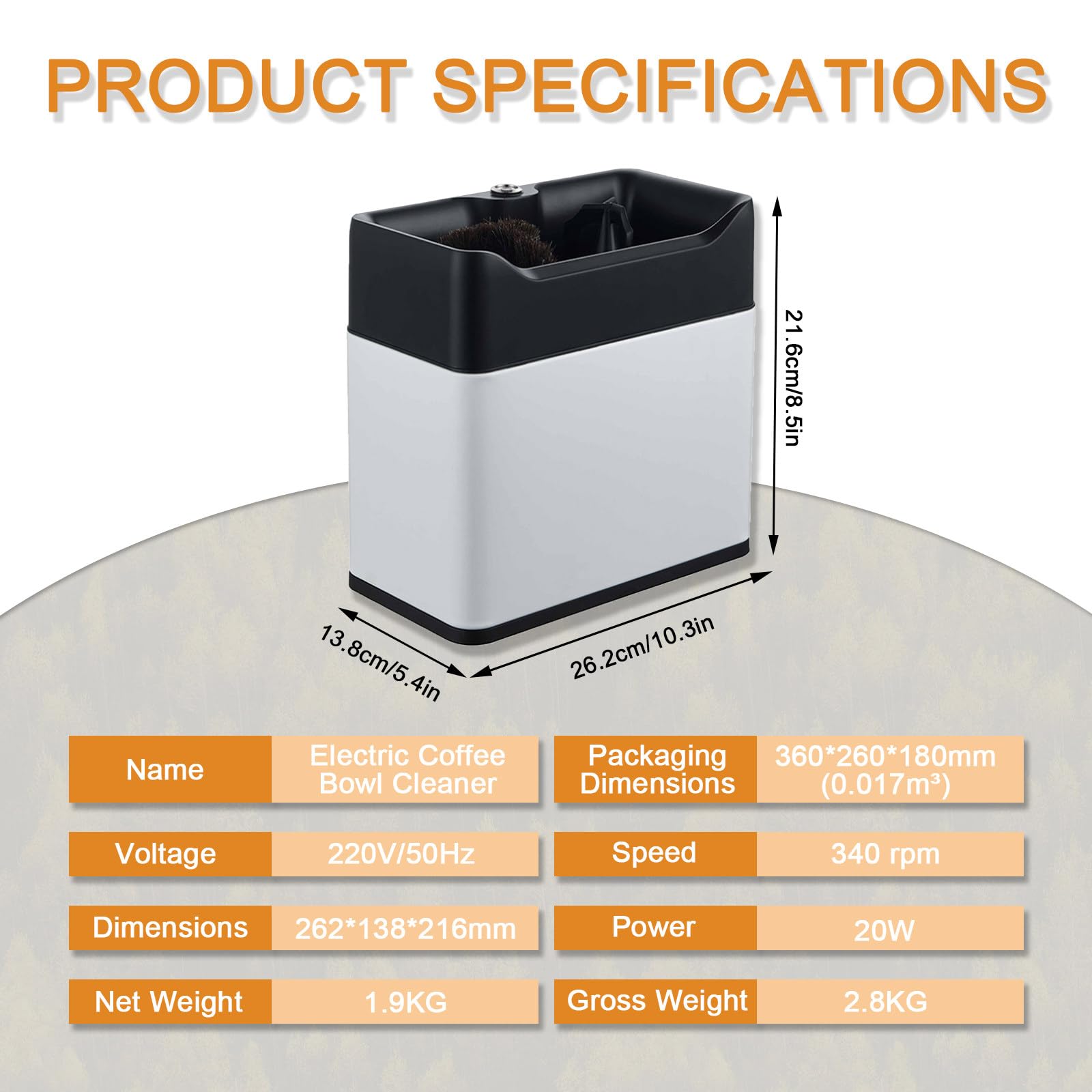 Limpiador de portafiltros eléctrico, limpiador de discos de café de acero inoxidable para limpieza rápida de barras y equipos de café