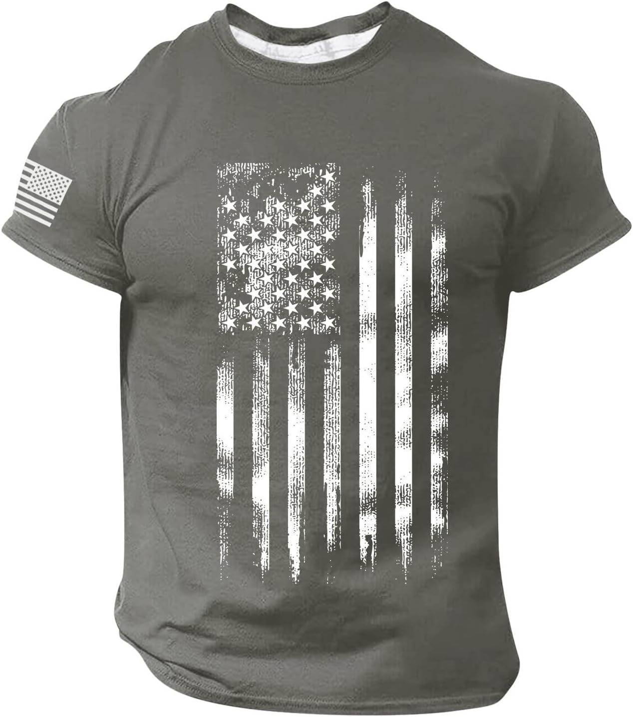 Men's Graphic Tees American Flag Patriotic T-Shirts Short Sleeve 4th of July Shirt Summer Tops, S-5XL