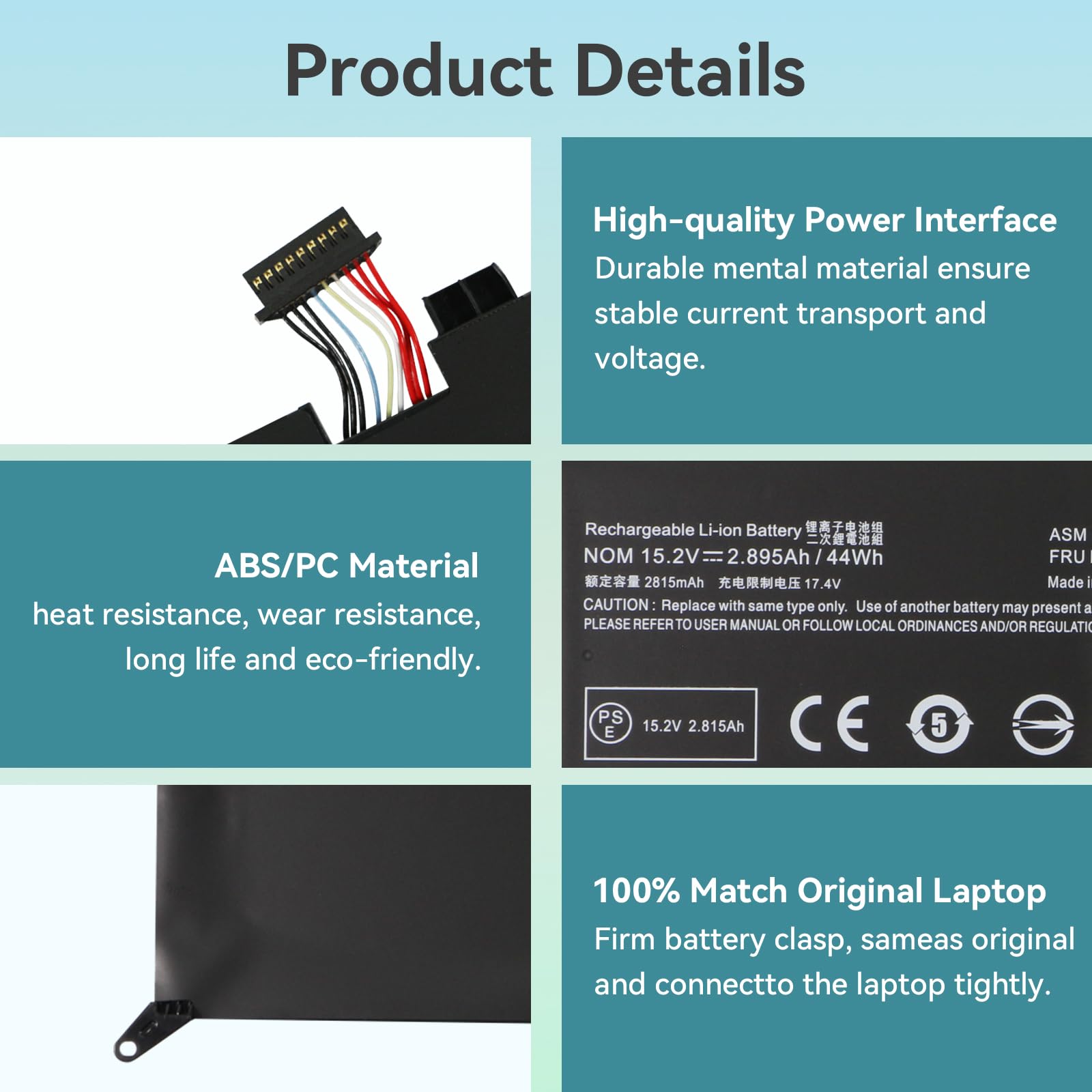 Batteria Per Laptop Lenovo 15.2V 51Wh – Compatibile Con ThinkPad Yoga 260/370/X380, 01AV432, SB10K97589