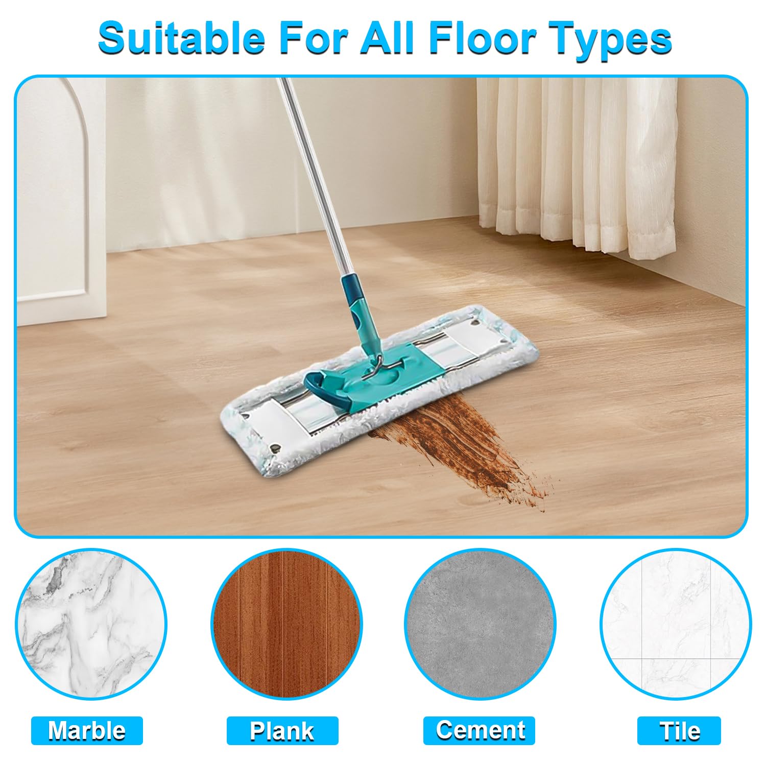 Juego de 3 Fundas de Repuesto para Limpiaparabrisas,Repuesto para Leifheit Profi XL,Microfibra Recambio para Leifheit Profi XL para Todo Tipo de Suelos