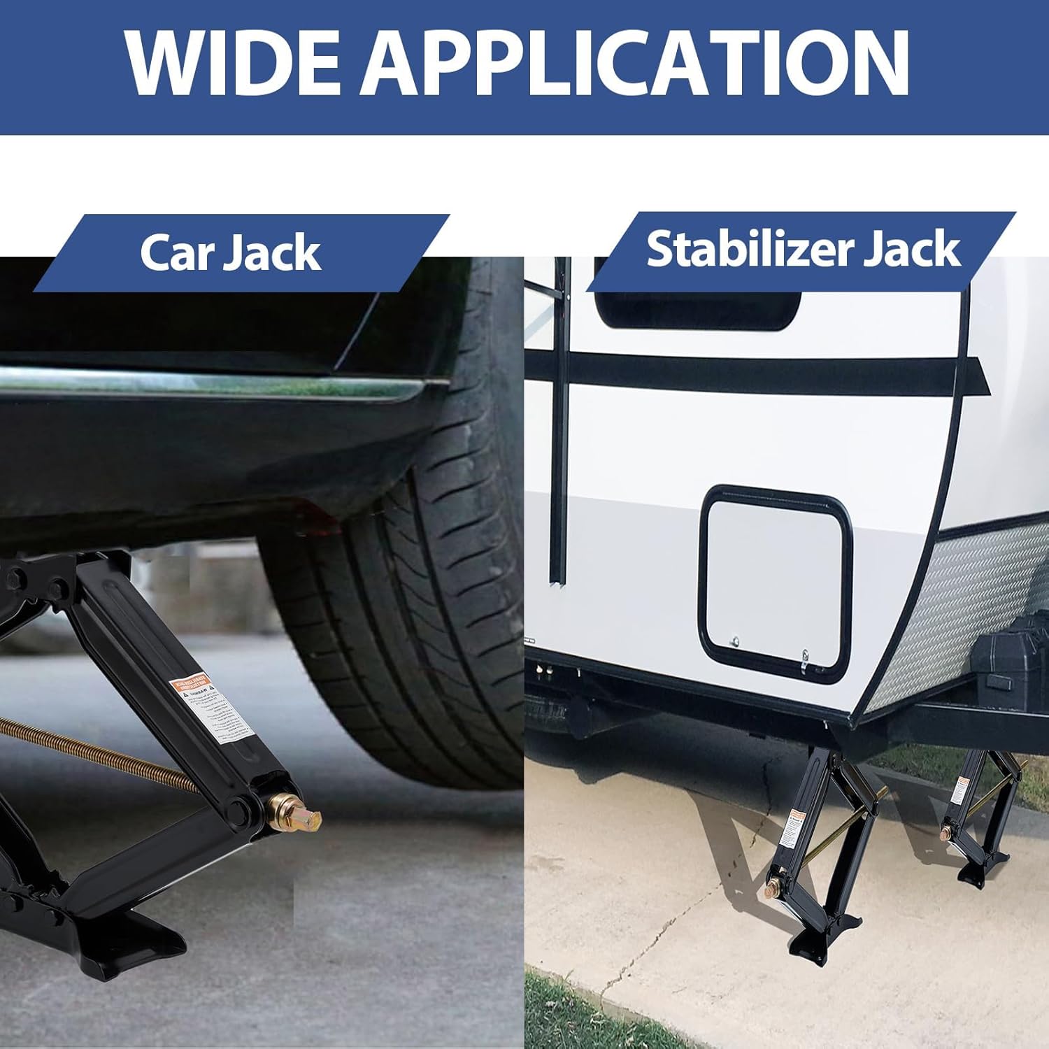 Scissor Lift Jacks Set of 2-7500Lbs Portable Car Scissor Jack, Universal High Lift Sissor Jack from 4.33"- 30" for Sedan SUV Truck RV Repair