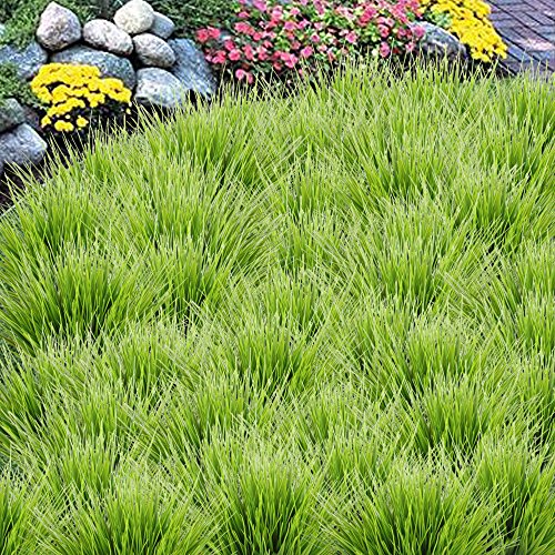 HOGADO Artificial Outdoor Plants, 4pcs Fake Plastic Greenery Shrubs Wheat Grass Bushes Flowers Filler Indoor Outside Home House Garden Office Decor - Thumbnail 5