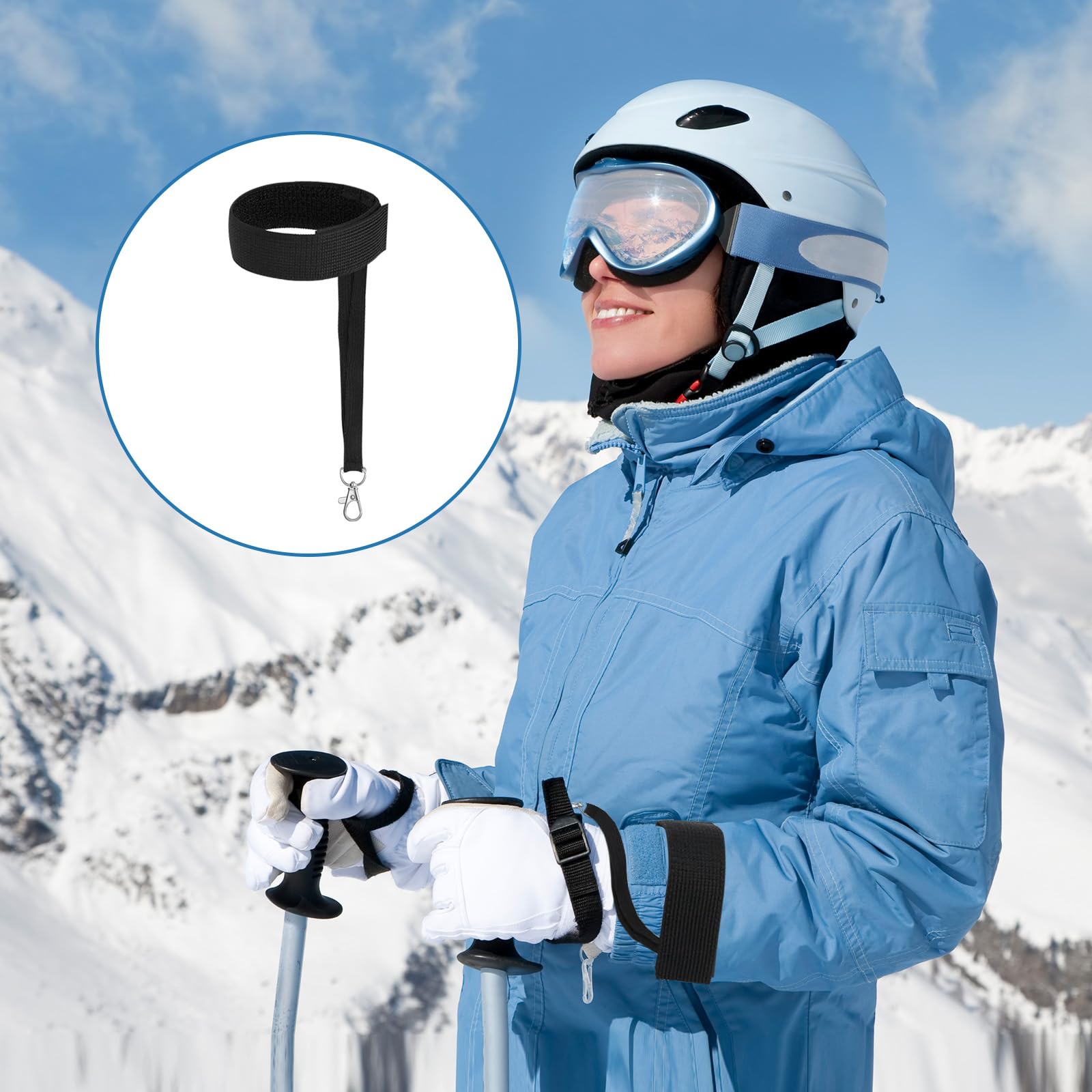 Gants de Ski d'hiver 4 pièces avec dragonne élastique pour Hommes Alpinisme Snowboard Plein air