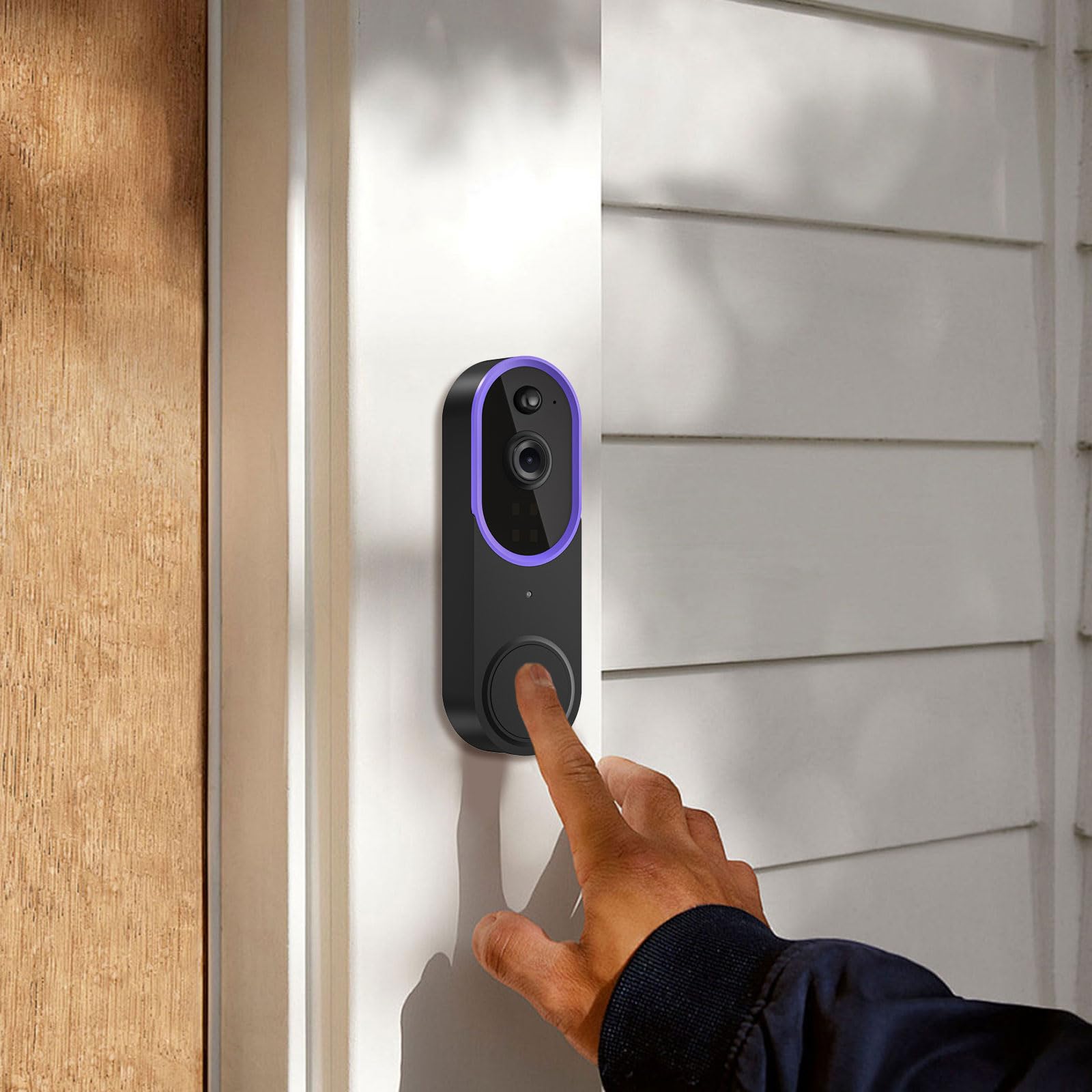 Timbre de video de visibilidad nocturna, sensores de movimiento, alertas resistentes a la intemperie, dispositivo doméstico, alertas en tiempo real, timbre de puerta