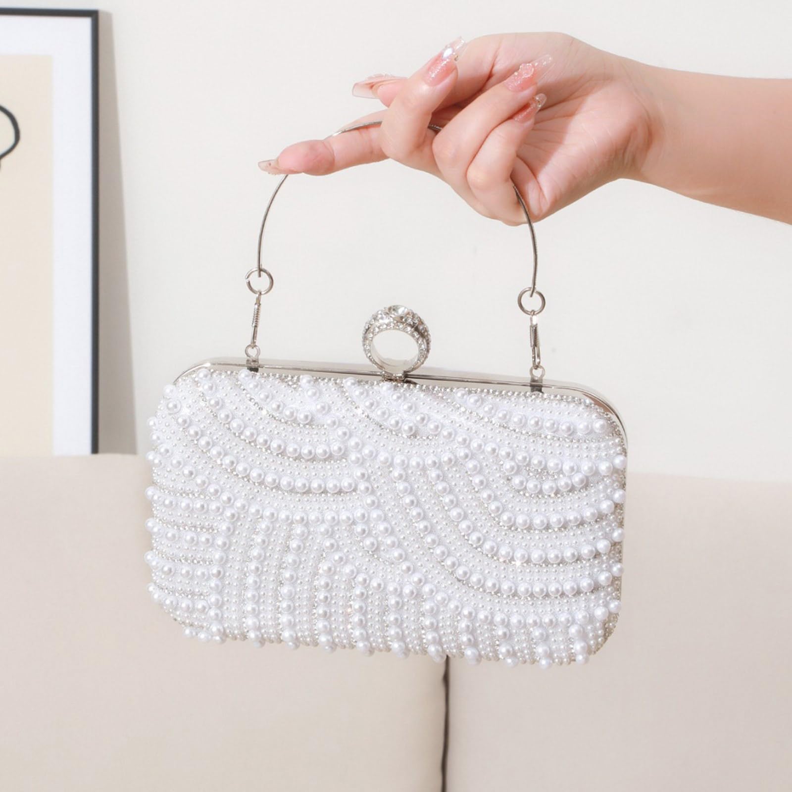Borsa da sposa Borsa da con perline Borsa a catena