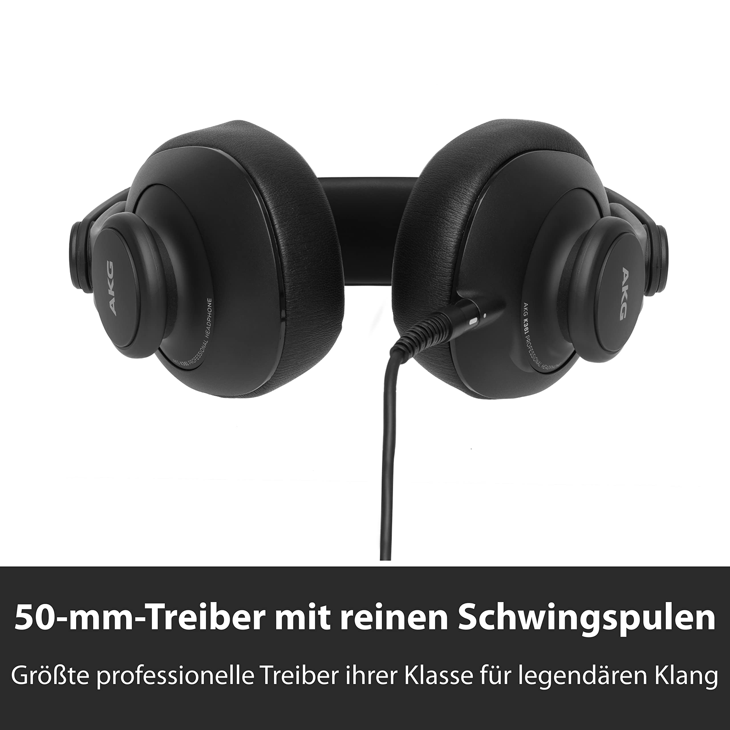 AKG K361 Studio-Kopfhörer, geschlossenes Over-Ear-Design für professionelle Performance, leicht und faltbar mit 3-Positions-Scharnieren, hochwertige isolierende Ohrpolster