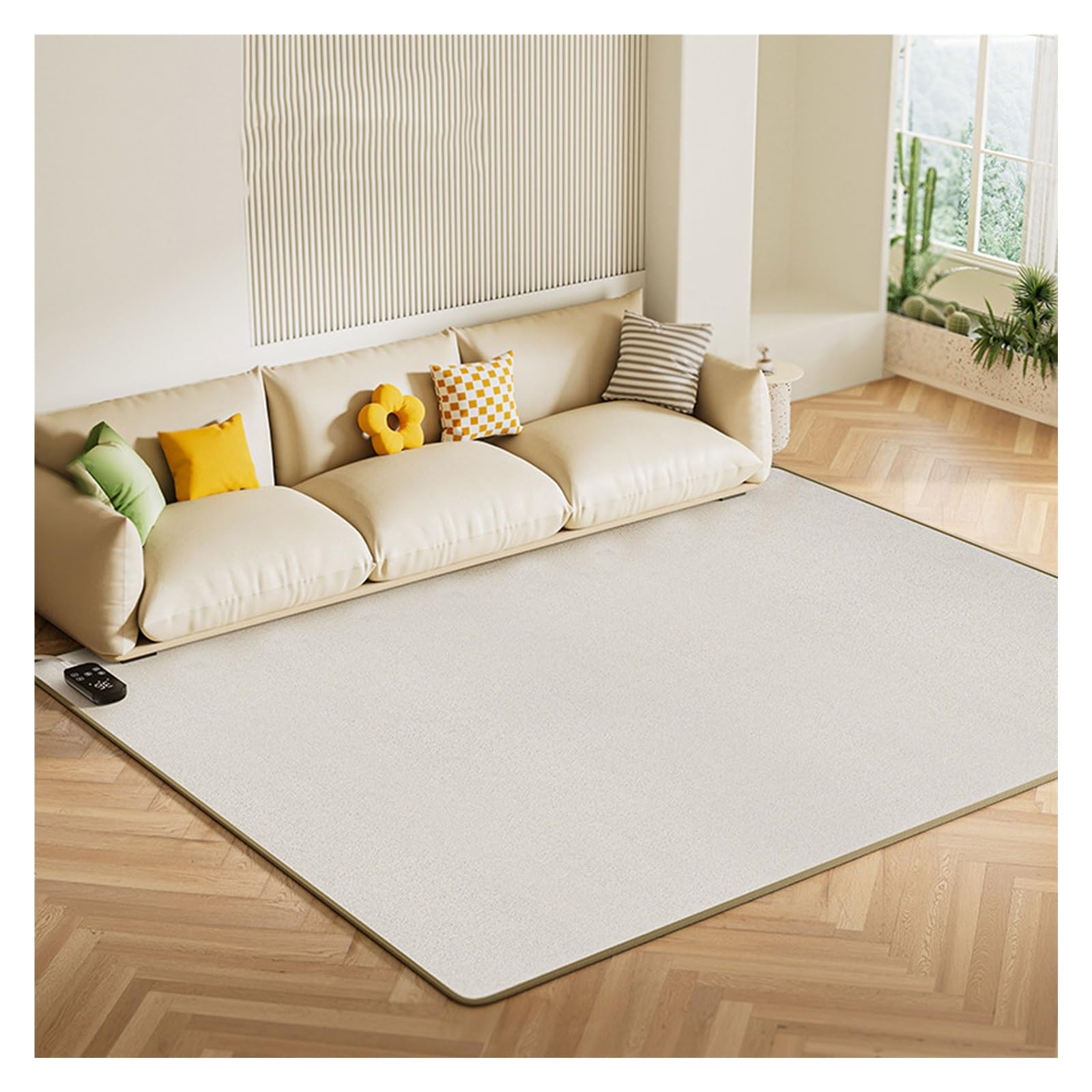 Alfombrilla calefactora eléctrica con Base Antideslizante, de Cristal de Carbono, for el hogar. Alfombra