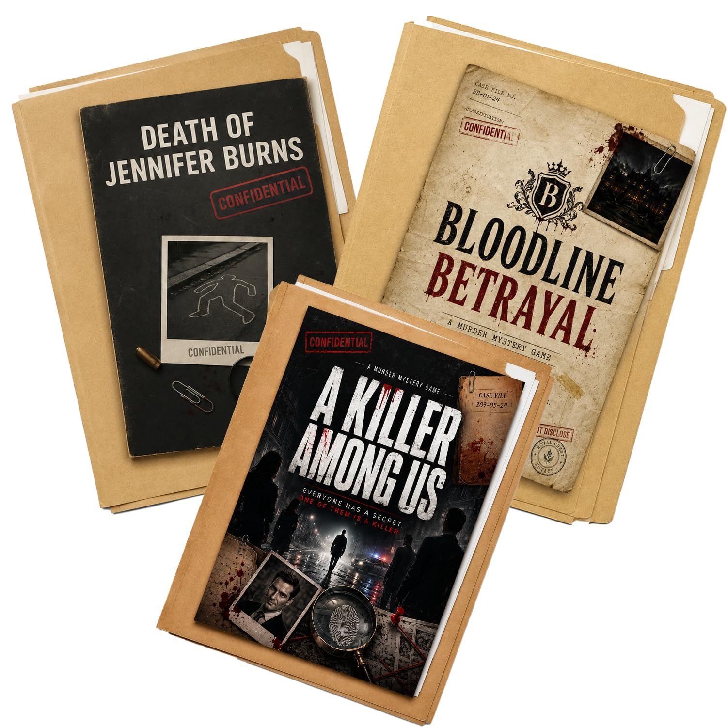 Veenshi Murder Mystery Case File Game Bundle (Pack of 3) | Detective Crime Investigation Games with Evidence & Clues | Solve The Mystery Game for Adults & Teens-image-2