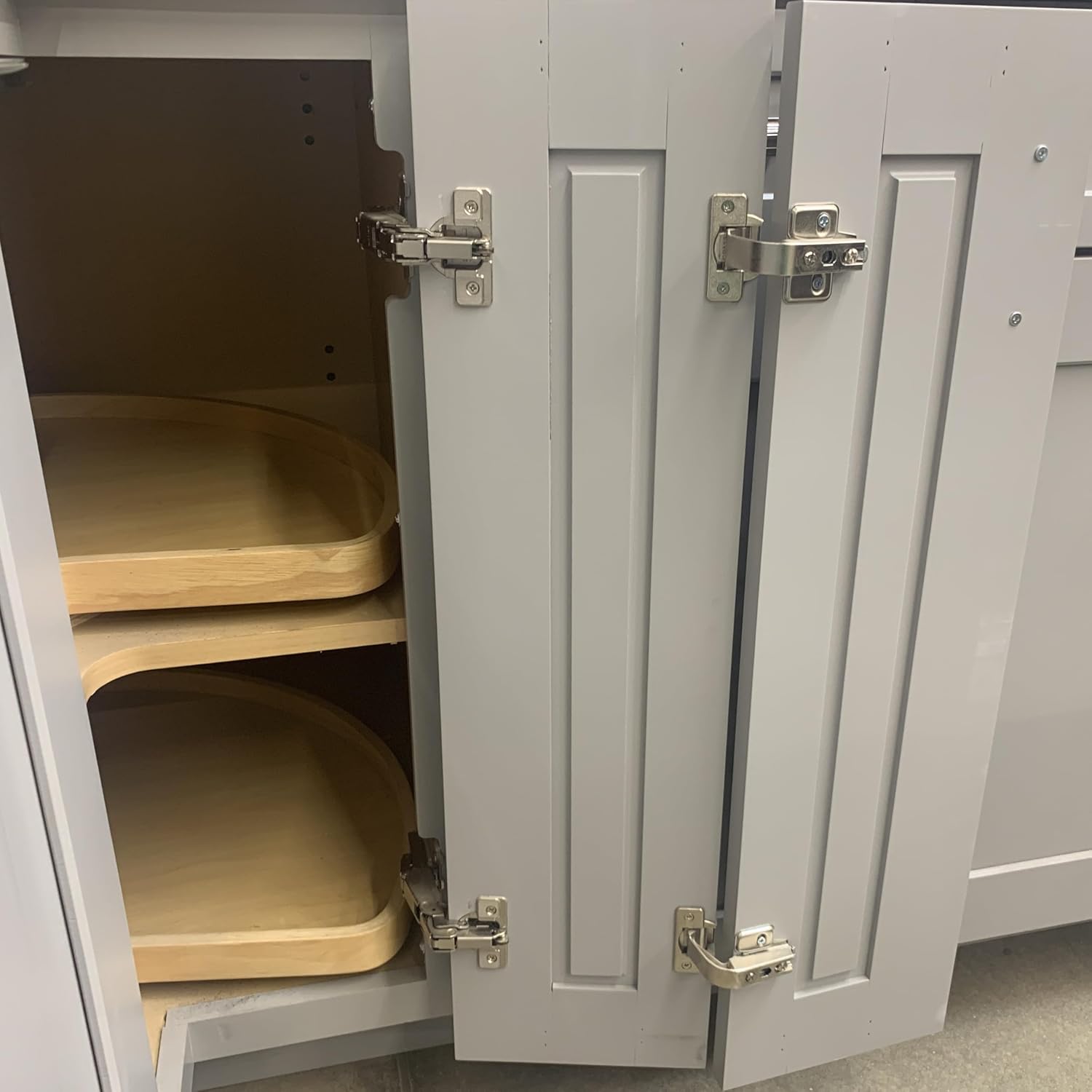 Burks 2 Pack Lazy Susan Hinge 90 Degree Pie Cut Bifold Cabinet Door Hinge Corner Cabinet Hinge