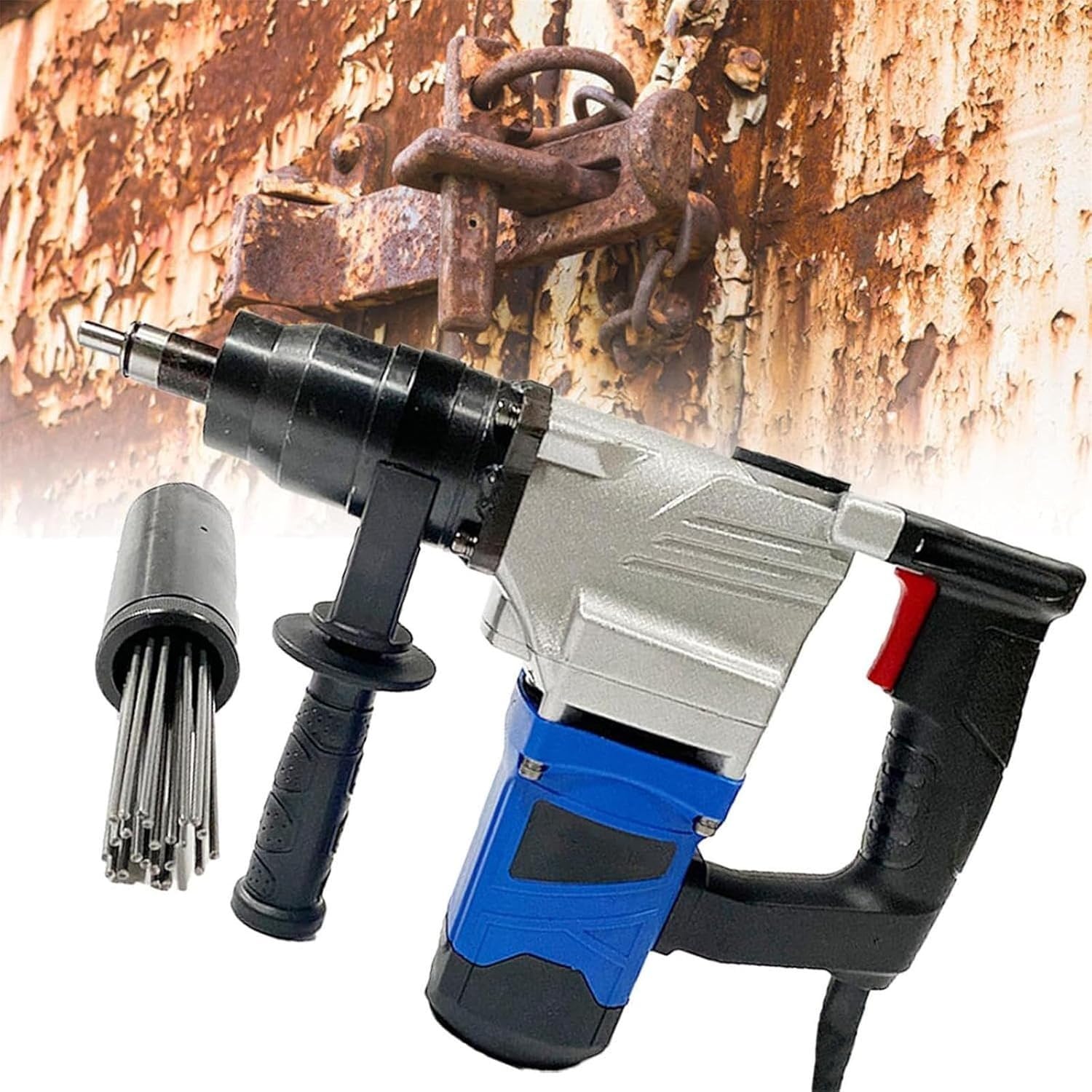 Pistola eléctrica de Agujas para desoxidar, desincrustador de Agujas Manual, máquina de Limpieza para Eliminar óxido, escoria de Soldadura y Pintura, para automóviles, Barcos y Cubiertas.