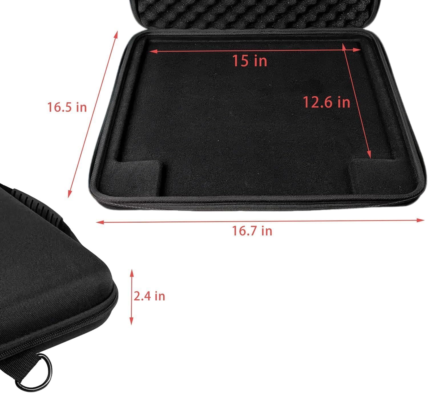 BUBM Travel Carrying Protective Case For Ableton Push 3 Controller Hard Shell Features Crossbody Strap,Fleece Lining to Protect Your Device from Damage