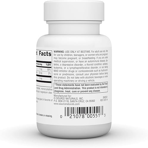 Miniatura 3 de Source Naturals Ciencia del sueño Melatonina, 3 mg - 120 Tabletas