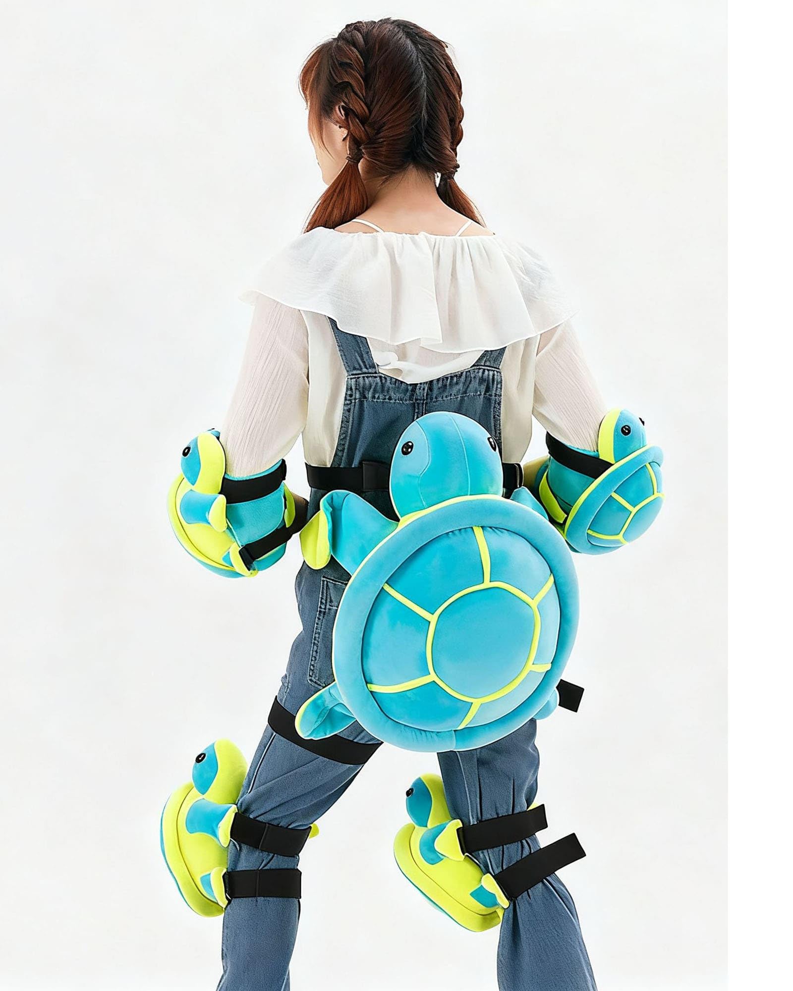 Schnee Schutzausrüstung Set, 3-Teilige Knieschoner Ellbogen Plüsch Hüftprotektor, Stoßdämpfung Zubehör für Ski Snowboard Schlittschuh, Jugend Anfänger,I,M 30~50kg