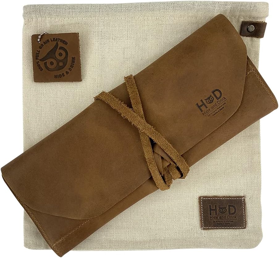 Suреr Chеар 🛒 Hide & Drink, Rustic Leather Small Tool Roll Up Bag (10 Slots), Portable Carry On Pouch, Workshop Storage, Woodworking Tools Organizer, Vintage, Handmade - (Single Malt Mahogany) 🔥 Hide & Drink, Rustic Leather Small Tool Roll Up Bag (10 Slots), Portable Carry On Pouch, Workshop Storage, Woodworking Tools Organizer, Vintage, Handmade - (Single Malt Mahogany)
