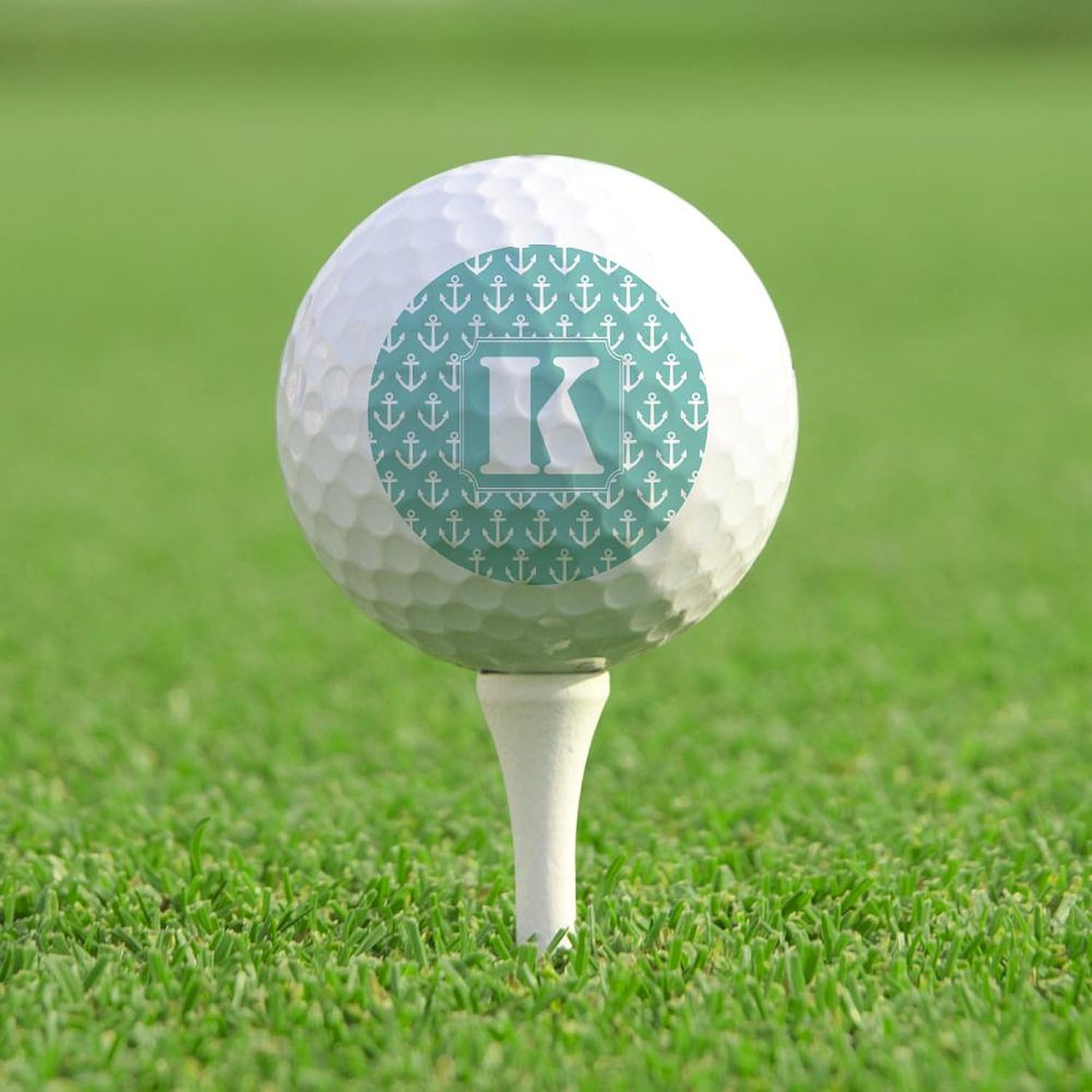 CafePress K Monogram Initial Anchor Novelty Golf Balls (Pk of 12)