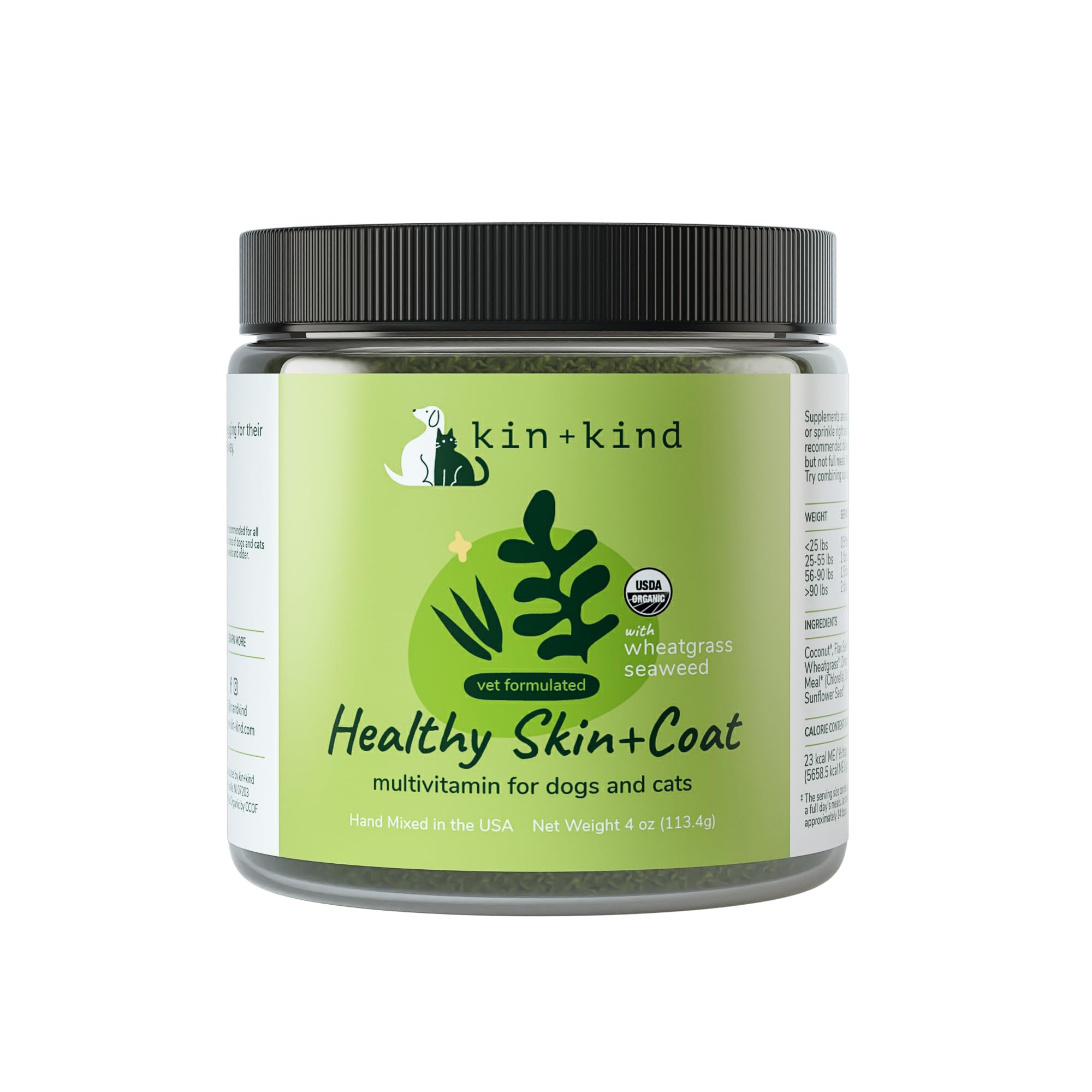 Kin+Kind Raw Vita Boost, Super Green Antioxidants, 4oz (113.4g)