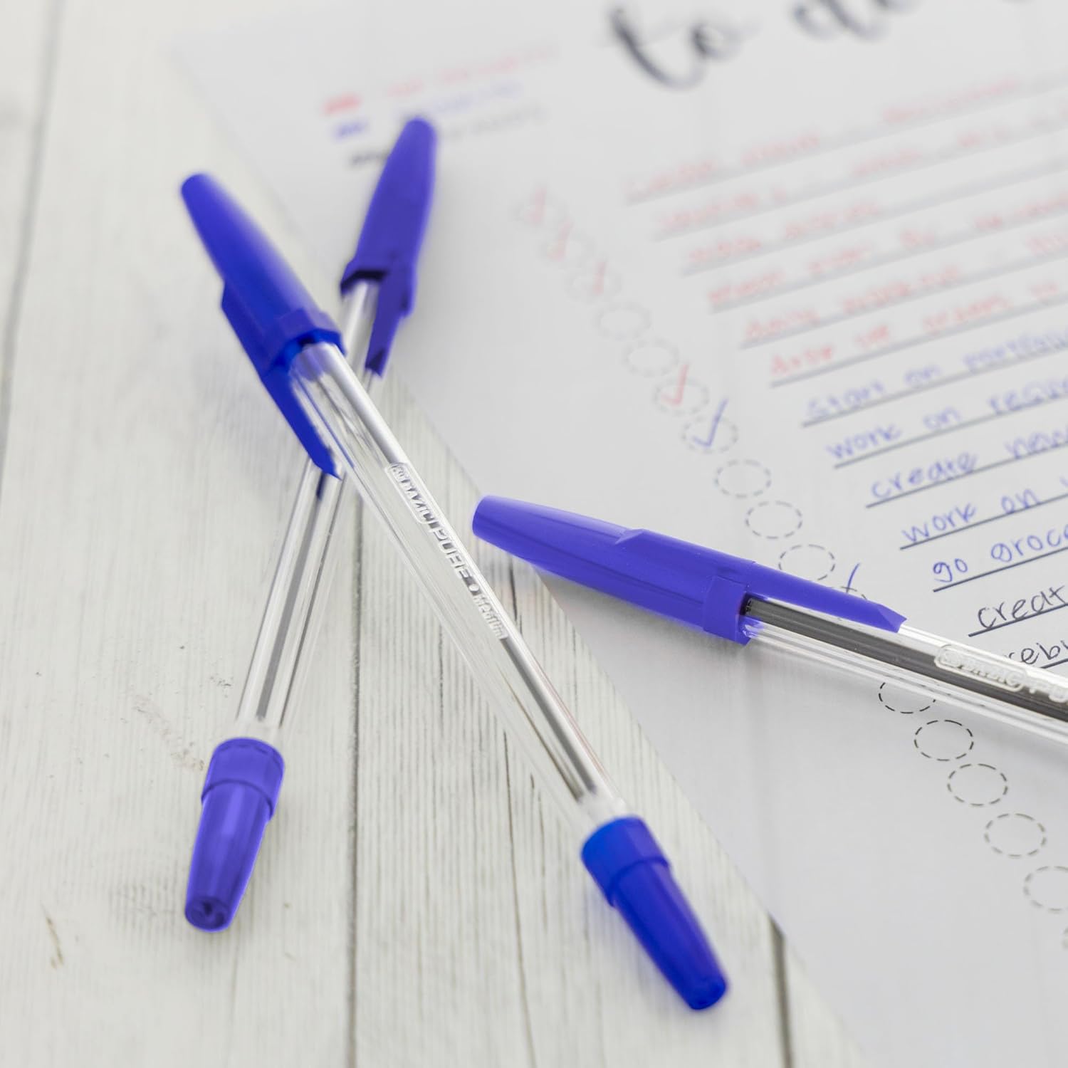 BAZIC PRODUCTS Ballpoint Pens 1.0mm Medium Tip 12 Count