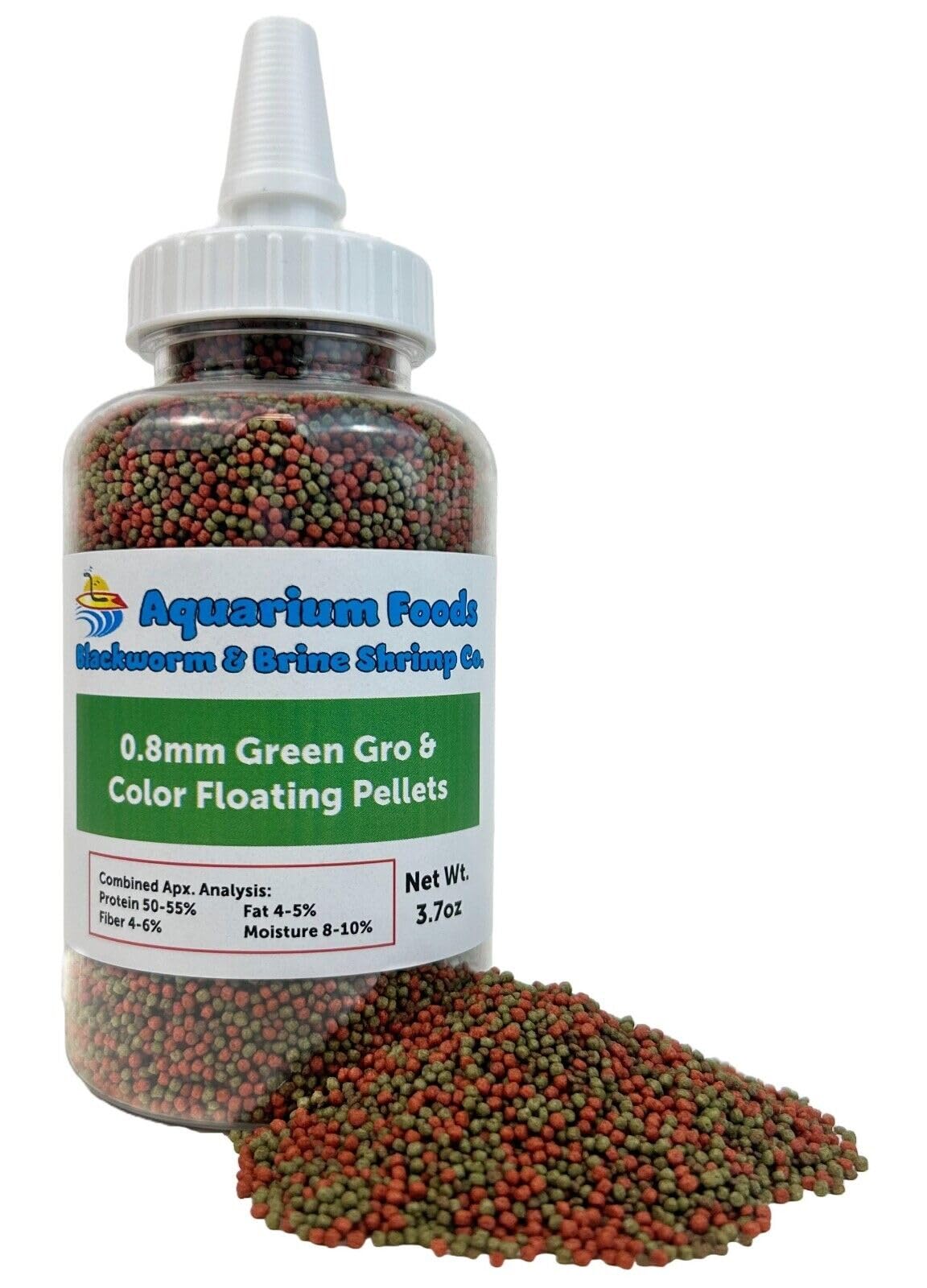 Green & Red Floating Color Enhancing Pellets For Koi & Pond Fish - All Natural, Apx 0.8mm Size - View #9