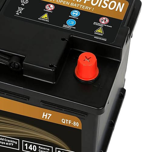 Miniatura 4 de Batería Weize Platinum AGM BCI Grupo 94R - Batería automotriz de 12v 80ah tamaño H7 94R, 140RC, 850CCA, garantía de 36 meses, dimensiones 31.5 cm L