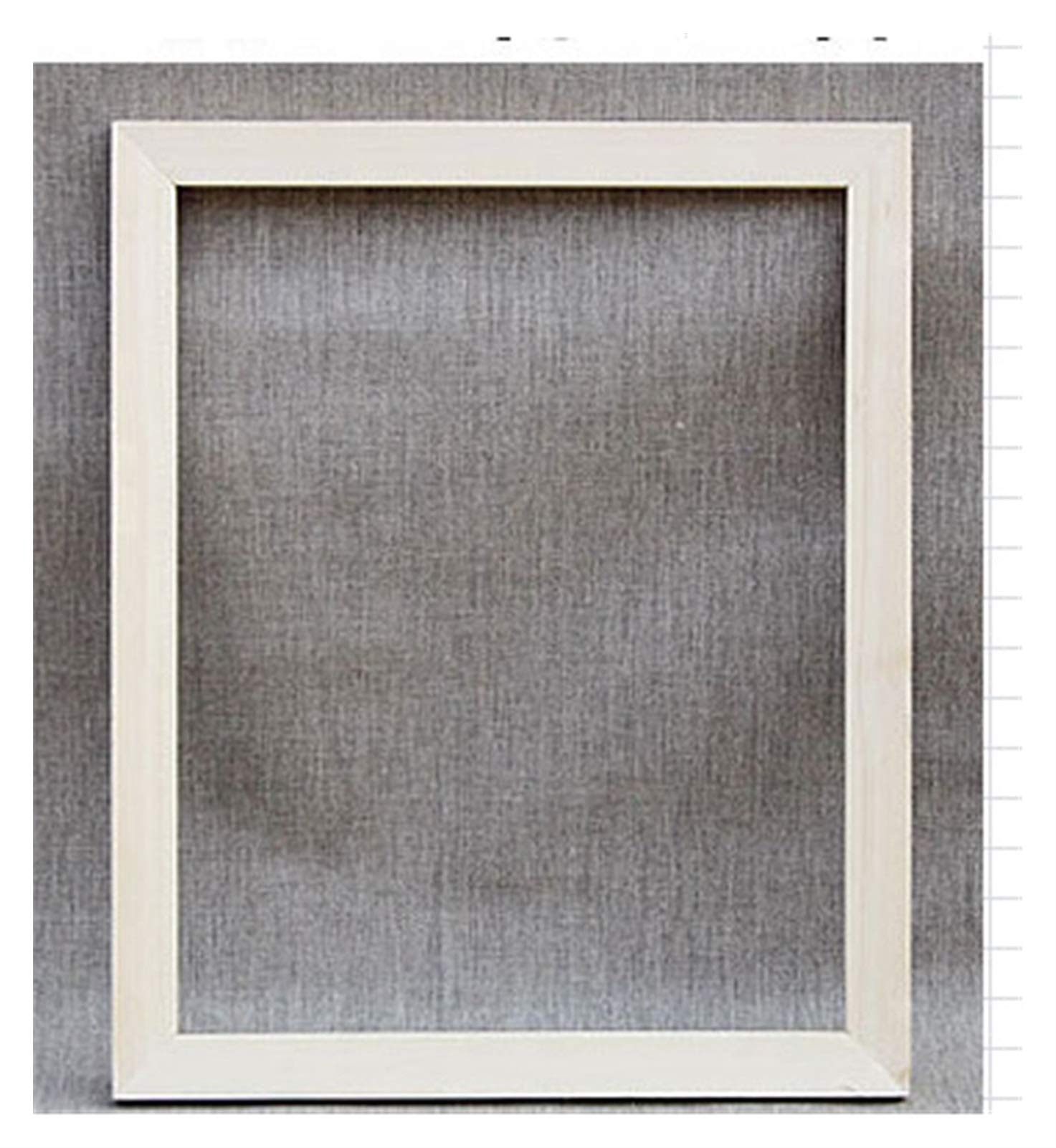 Cadre photo bois blanc 50x50cm châssis intérieur pour peinture toile