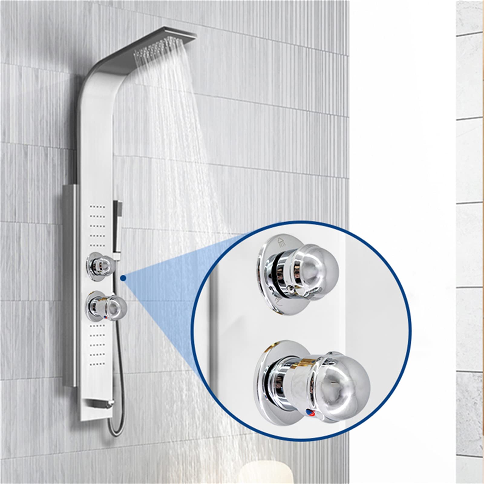 Oculta 2/3/4/5 Salida Agua Grifo Ducha LatóN Rosca Tornillo/IntubacióN Cobre HabitacióN VáLvula Mezcladora, G1/2 Desviador Mixto FríO y Caliente para BañO, Cartucho CeráMica (Rosca Tornillo 3 Vías)