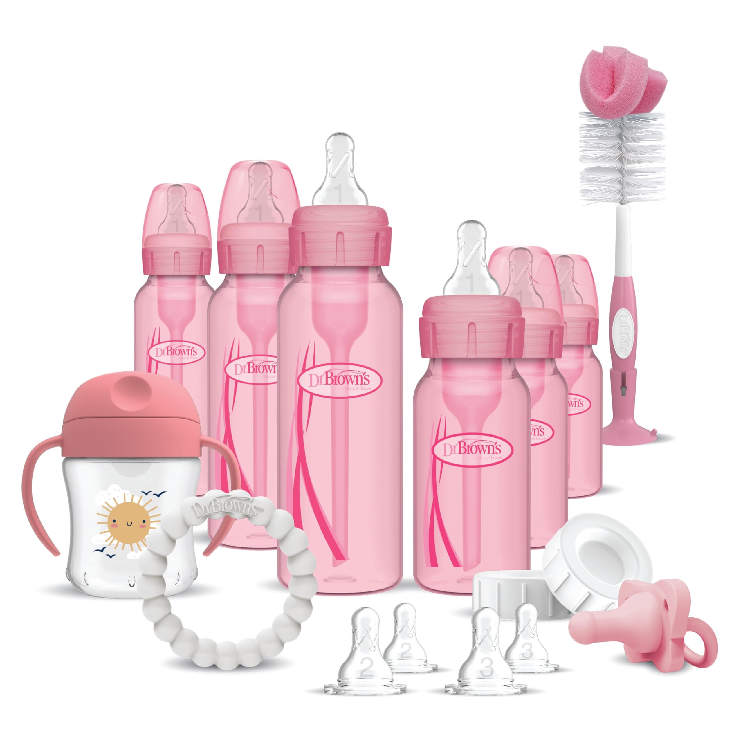 Dr. Brown's Anti-Colic Options+ Special Edition Pink Baby - bottle feeding | Mubboo