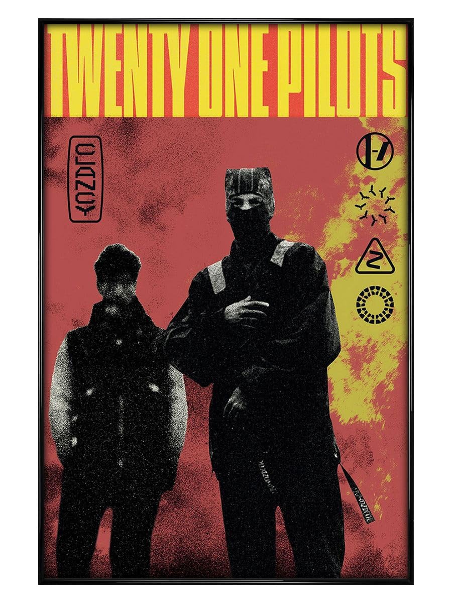 Grindstore Black Twenty One Pilots (Clancy) Maxi Poster - Gloss Framed - Framed Poster Print, Wall Decor/Art, Home Gift Idea, For Living Room, Bedroom, Home Or Office Display