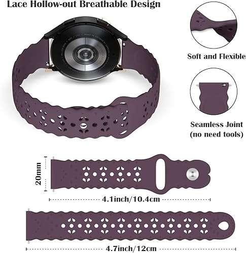 Miniatura 2 de Paquete de 6 correas compatibles con Samsung Galaxy Watch 5 Band de 1.575 pulgadas, 1.732 pulgadas, Galaxy Watch 4 Band de 1.575 pulgadas, 1.732
