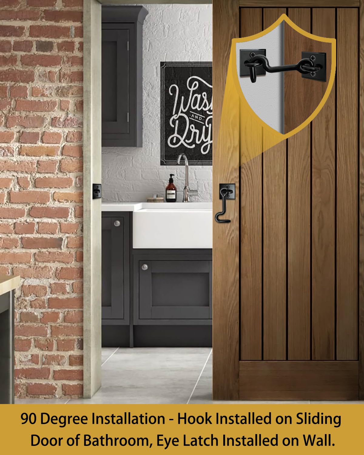 Snapklik.com : Barn Door Lock, 2 Pk Barn Door Latch For Door, Heavy ...