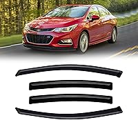 Vista 247 de Visera de ventana para Chevy Silverado 1500/GMC Sierra 1500/Avalanche/Suburban Crew Cab 2007-2013, protectores de lluvia, deflector de ventilación