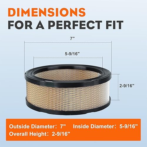 Miniatura 5 de Hipa 47 083 03-S Filtro de aire para motores Kohler CH730-CH740 K301 K241 K321 K341 CH20 CH18-CH25 CV724-CV740 CV17-CV23 47 883 03-S1