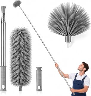 Cobweb Duster with Extension Pole, 100 Inch Microfiber Duster Kit