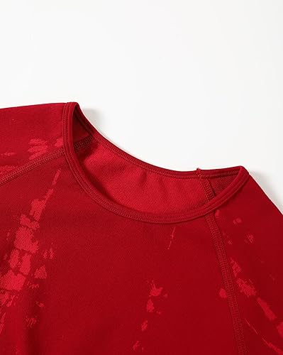 Miniatura 4 de AUROLA Serpent - Camisas de manga larga para mujer, sin costuras, para entrenamiento, cuello redondo, camiseta recortada, atlética, yoga