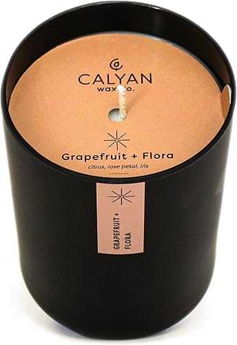 Miniatura 2 de Calyan Wax - Vela de cera de soja, pomelo + flora perfumada para el hogar, vela prémium con aceites esenciales, 10.2 onzas, tiempo de combustión de