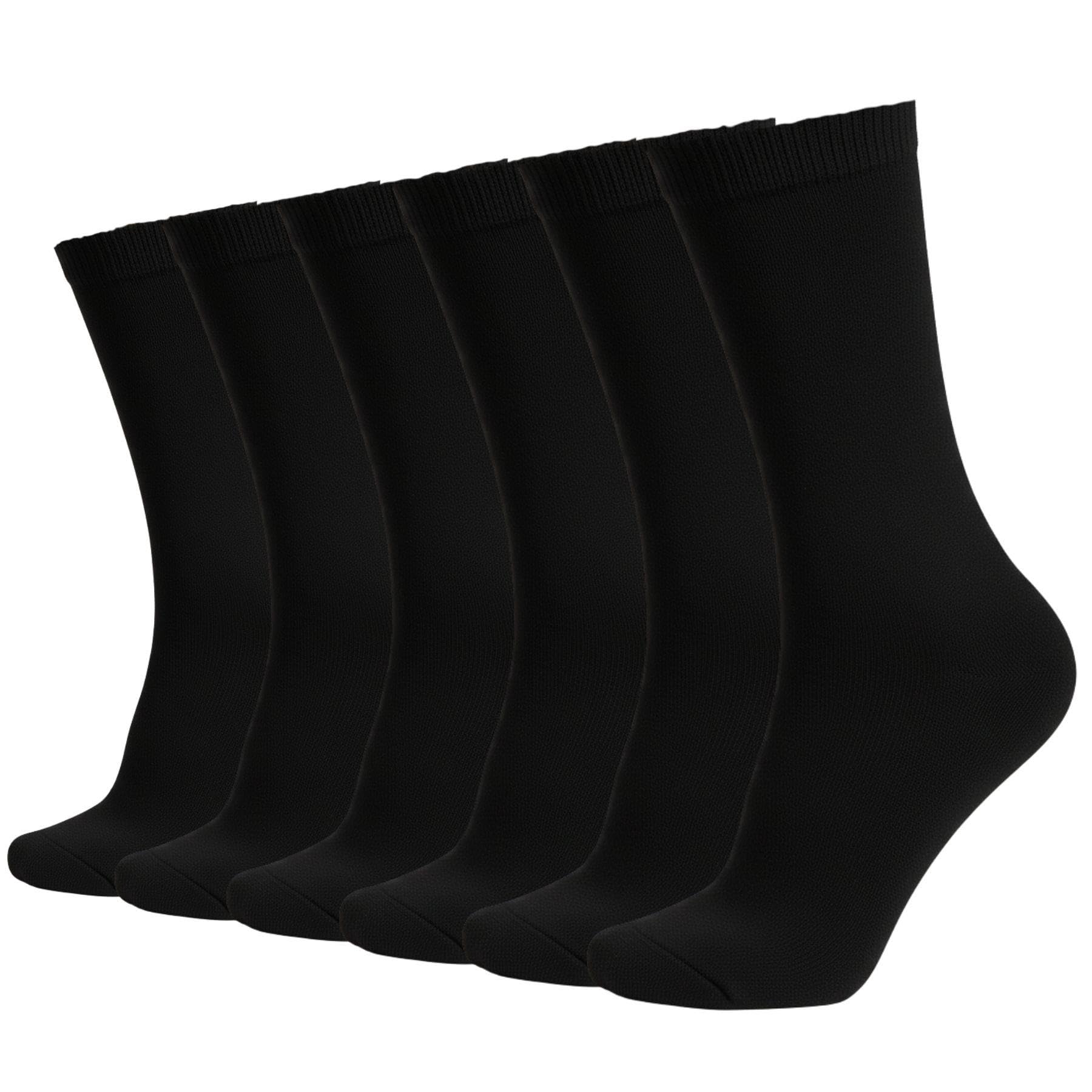 A2Z 4 Kids Girls Boys Thermal Socks Pack Of 6 Winter Warmth Thick Insulated - Thermal Socks Black 6 Pack 3-6