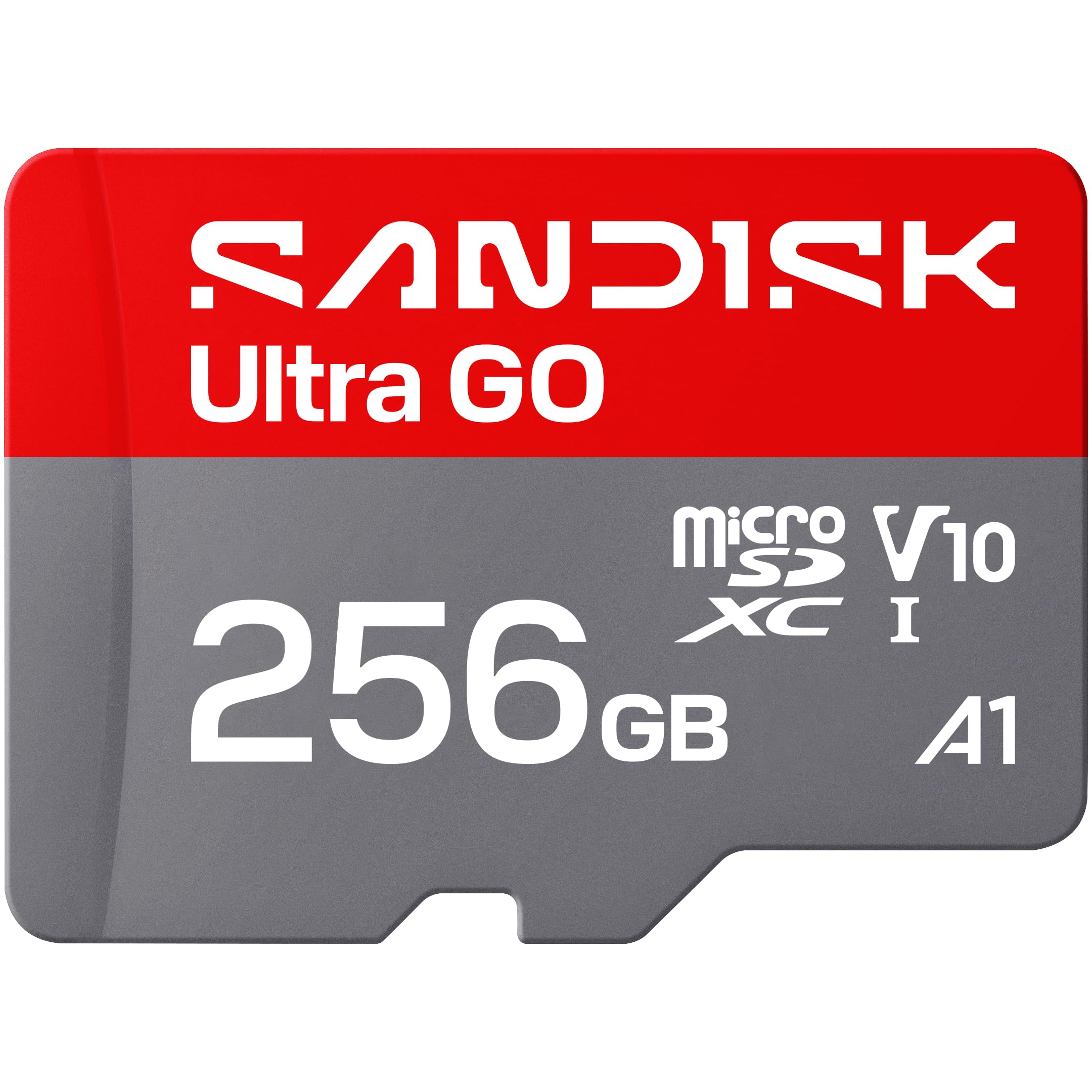 SANDISK Ultra Go - Tarjeta microSD UHS-I, hasta 190 MB/s, video Full HD, tarjeta de memoria para smartphones Android, tabletas (256, GB)