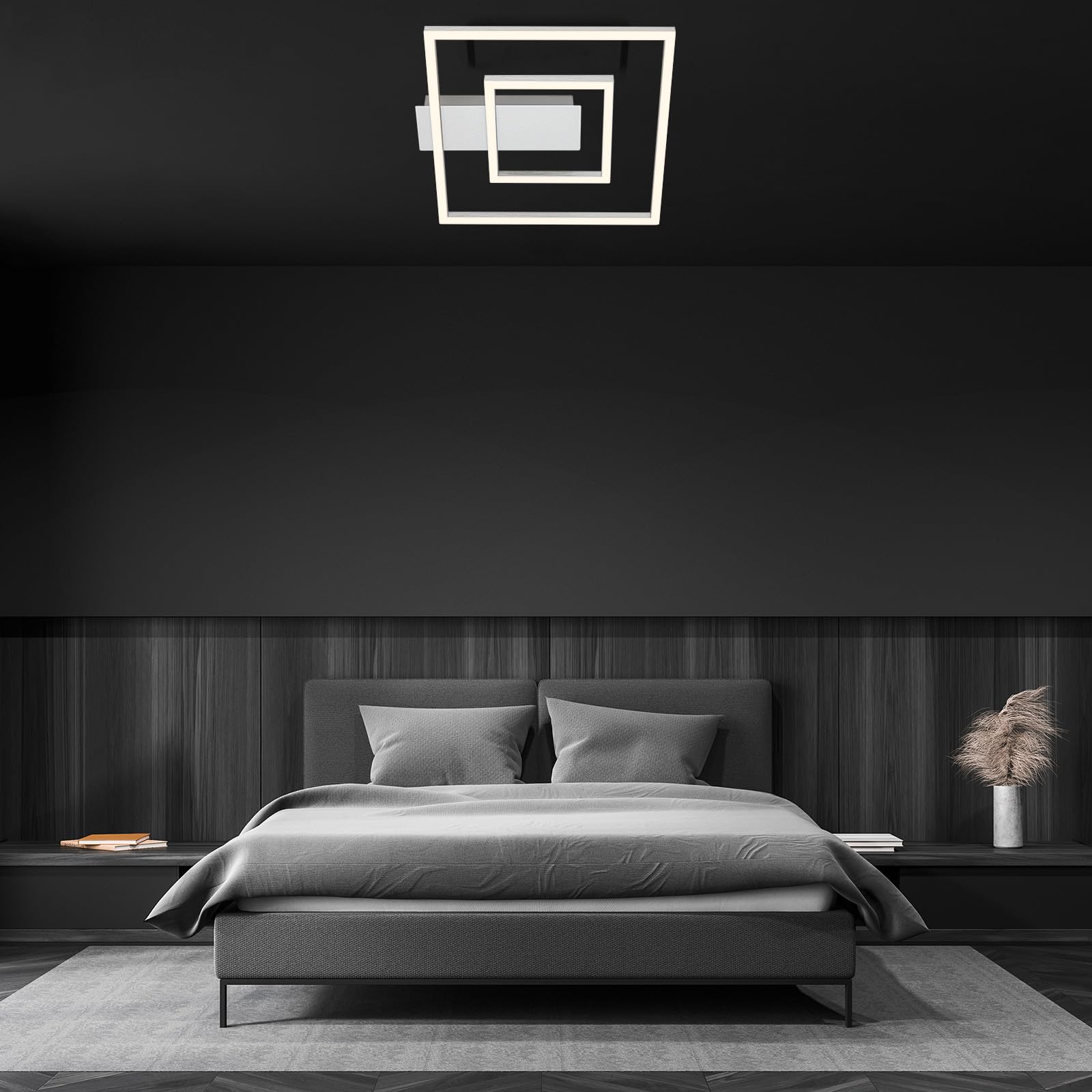 BRILONER - LED Deckenlampe Frame, LED Deckenleuchte mit warmweißer Lichtfarbe, 18W Lampe, Wohnzimmerlampe, Schlafzimmerlampe, 320x300x50 mm (LxBxH)