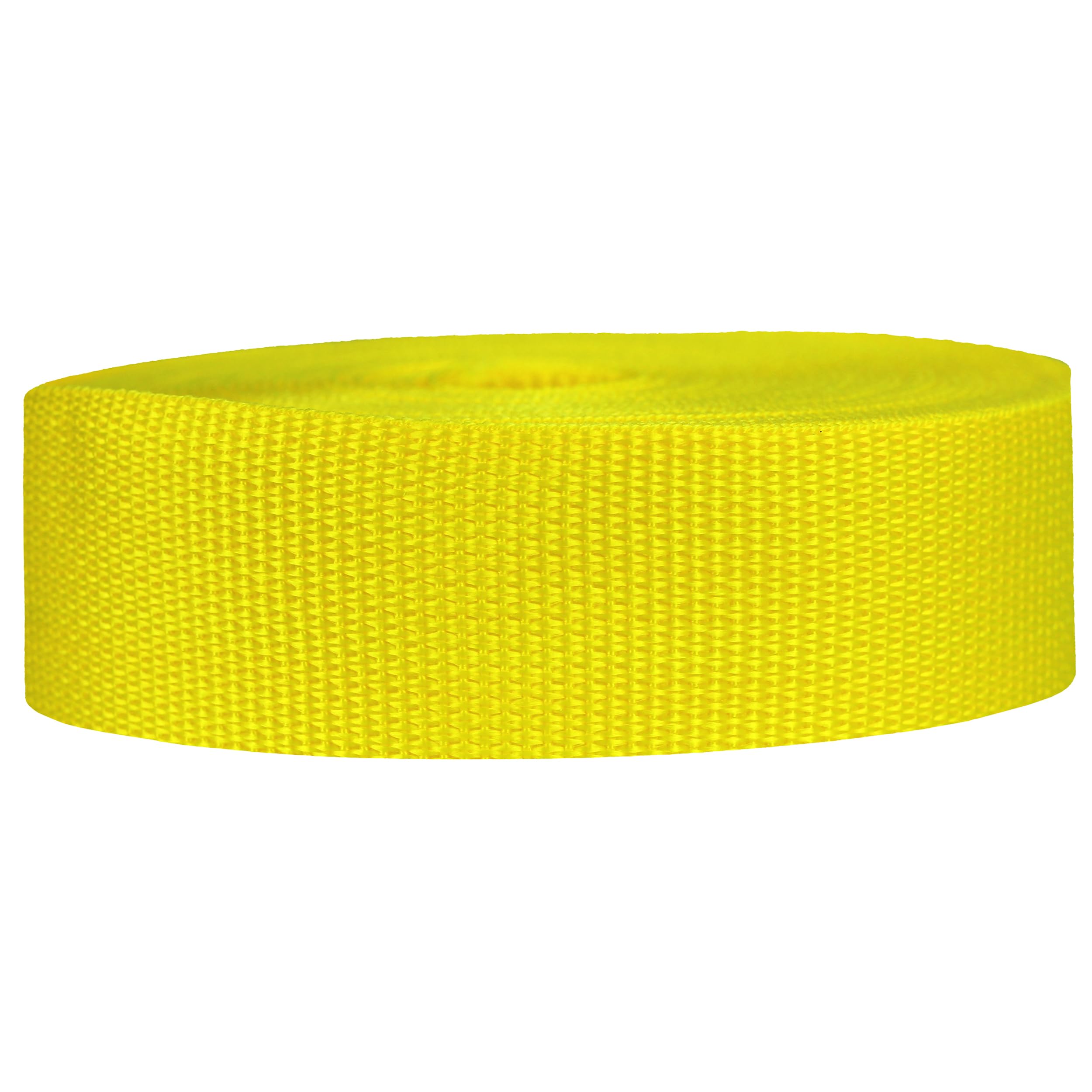 Strapworks Lightweight Polypropylene Webbing - Poly Strapping for Outdoor DIY Gear Repair, Pet Collars, Crafts – 1.5 Inch x 25 Yards - Yellow