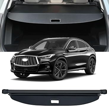 AQAE Cargo Cover Compatible with 2022 2023 2024 2025 Infiniti QX55 Trunk Cover Retractable Rear Trunk Security Cover QX55 Accessories Shielding Shade Privacy Screen Cover