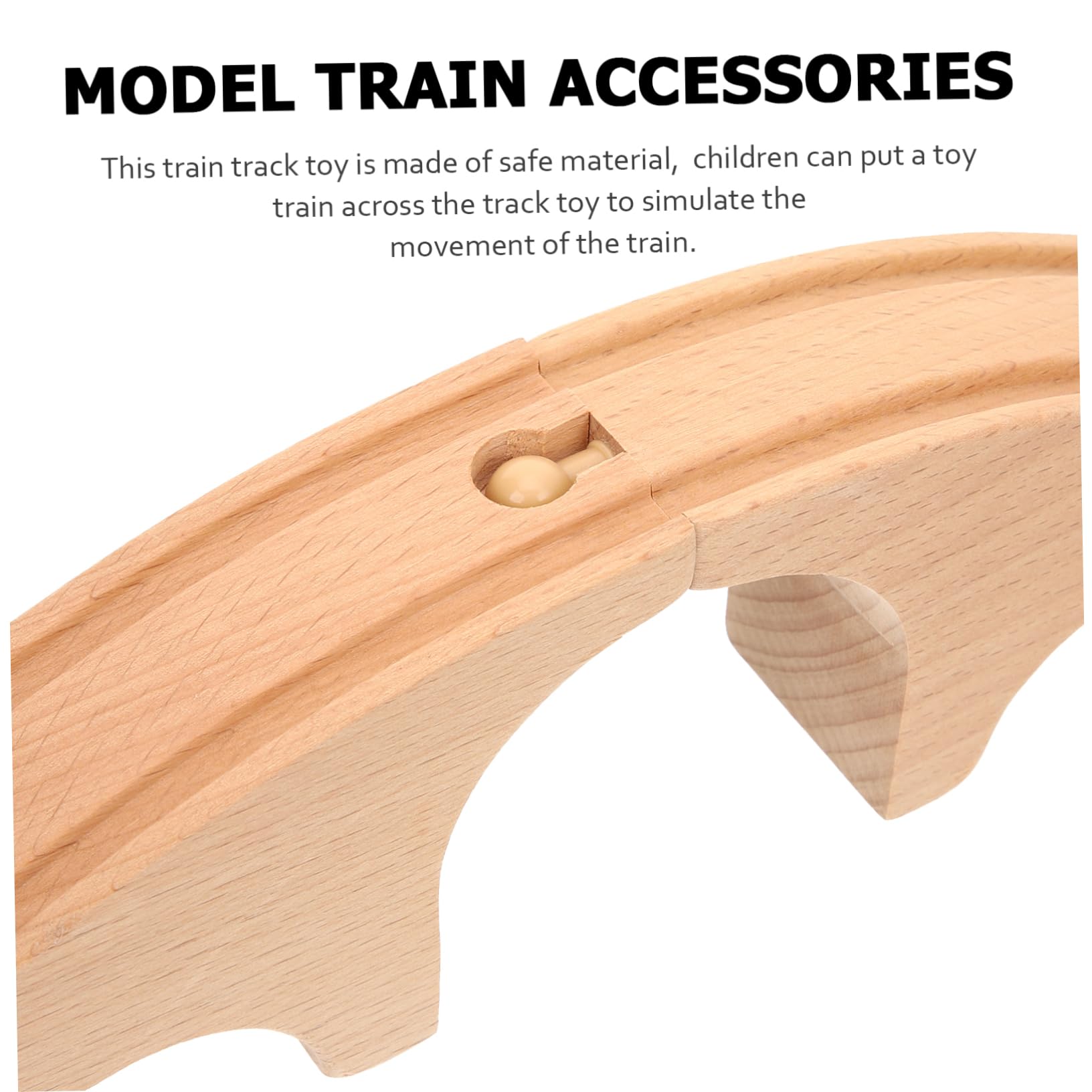 Modelleisenbahnbrücke für Kinder, 2 Stück Zubehör zur Schienen Erweiterung | Holz und Kunststoff, Aufbau für Zuglandschaft, Leichtes Design, Passend für Szenenbau
