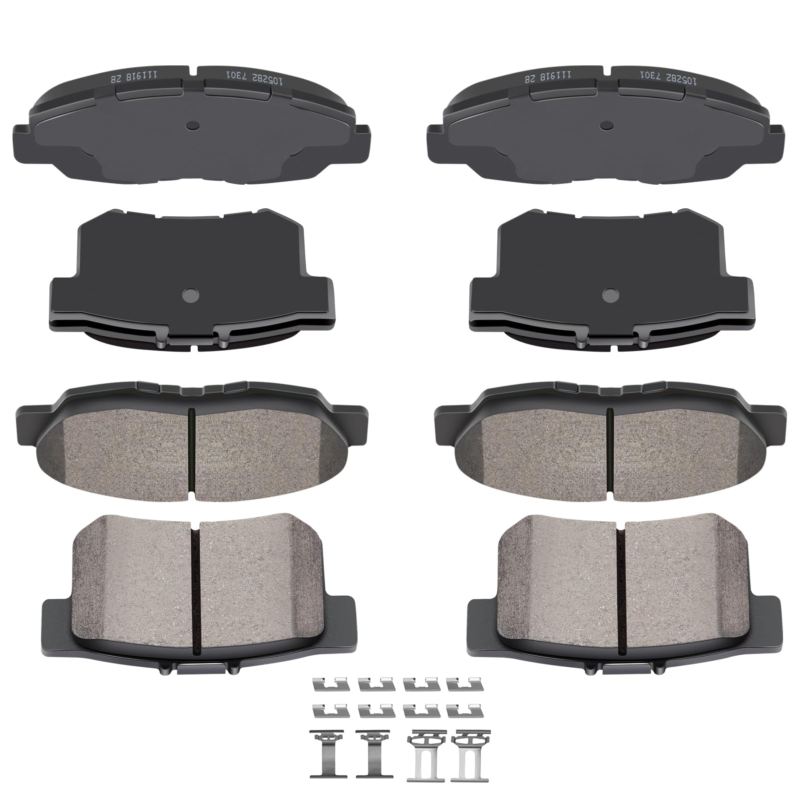 AUTOMUTO D764 &amp; D537 Ceramic Brake Pads Kits, Front Rear Brake Pads Sets