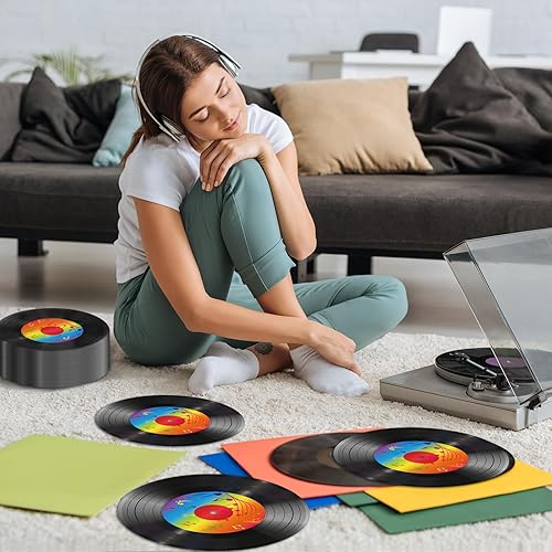 Miniatura 6 de 50 servilletas temáticas de discos de vinilo para fiestas musicales de los años 50, suministros de fiesta de rock de los años 50, servilletas de