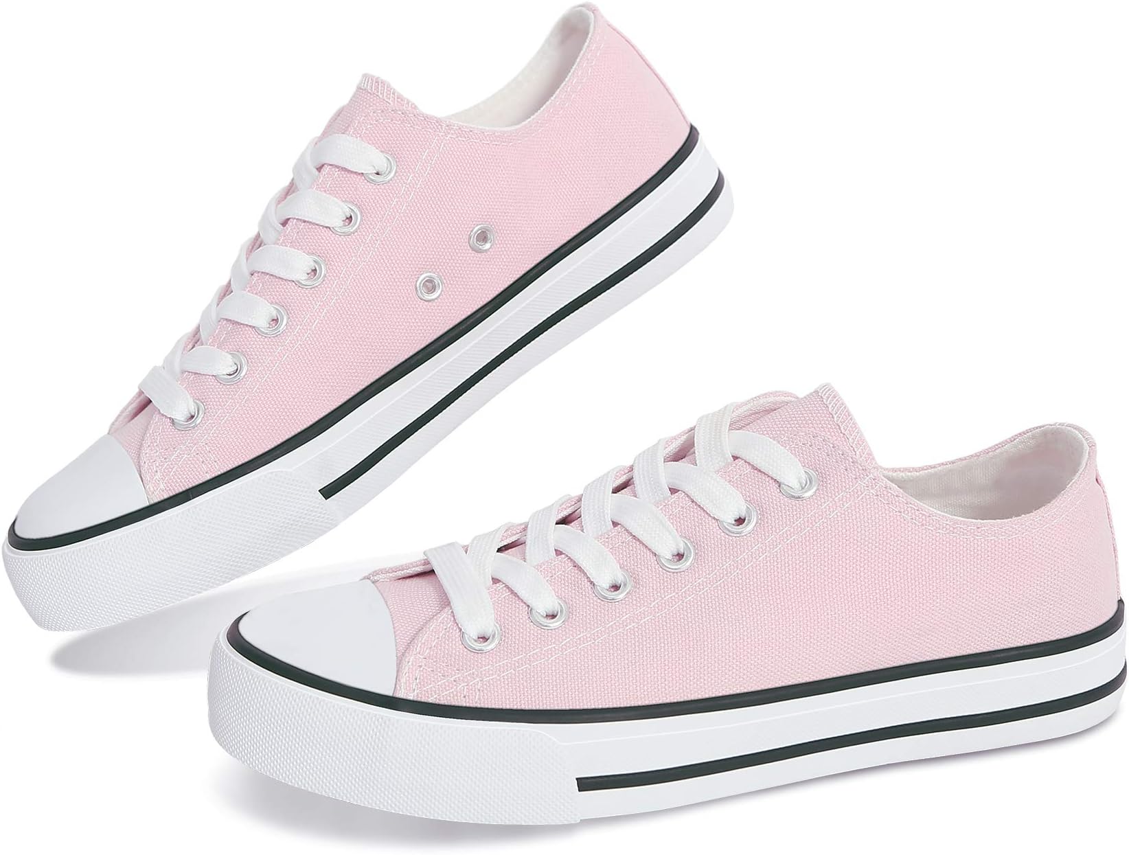 ObtaomUnisex Canvas Shoes Low Top Fashion Sneakers Slip on Walking Shoe