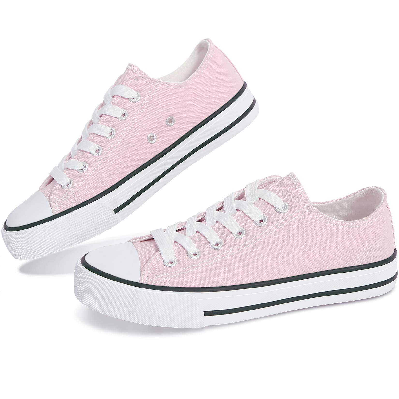 ObtaomUnisex Canvas Shoes Low Top Fashion Sneakers Slip on Walking Shoe