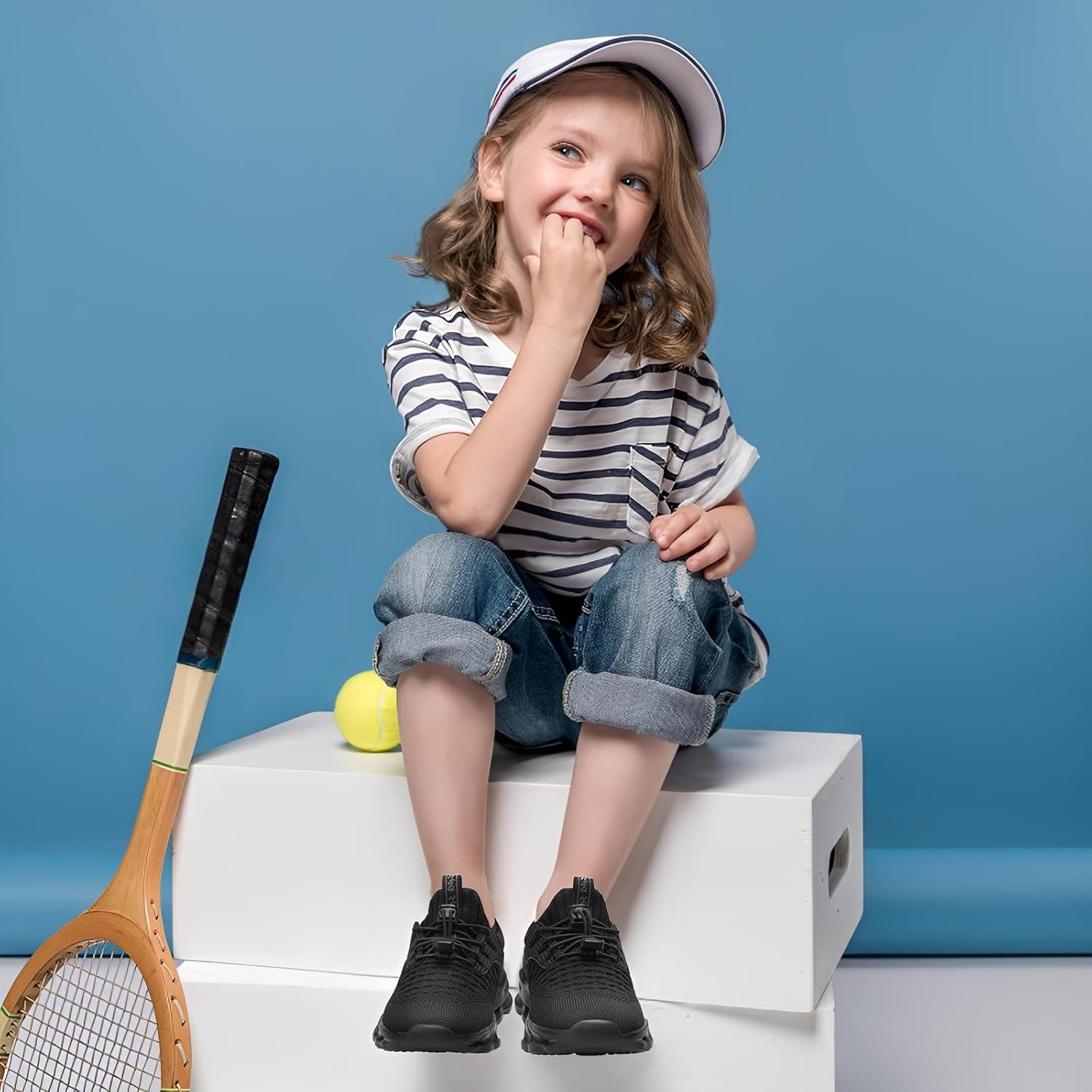 HSQ Boys Girls Tennis Shoes Kids Breathable Sneakers Ultra-Light Athletic Running Shoes for Toddler/Little Kid/Big Kid - Image 3