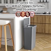 Vista 3 de iTouchless Prime - Cubo de basura con sensor de 13.2 galones, delgado y ahorra espacio, construcción duradera a prueba de abolladuras, contenedor