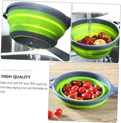 Miniatura 9 de 1 cesta escurridor plegable, colador de plástico, colador plegable de frutas, contenedor de drenaje de verduras, cesta de drenaje de almacenamiento