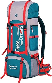 Hyper Adam 65 L Water Resistant Rucksack Hiking Backpack/Bag for Trekking/Camping/Travel/Outdoor Sport, Sea Green, Sea Green, L, Rucksack