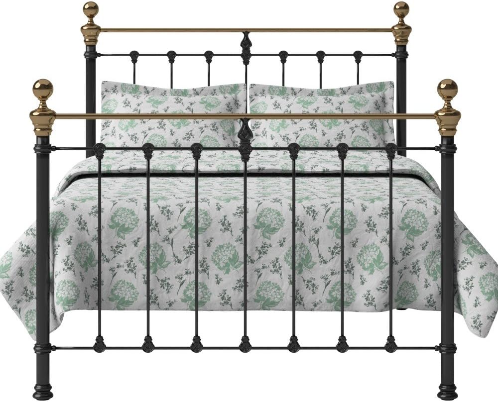 Original Bed Co. Hamilton Satin Black Queen Iron Metal Bed (5 Feet)