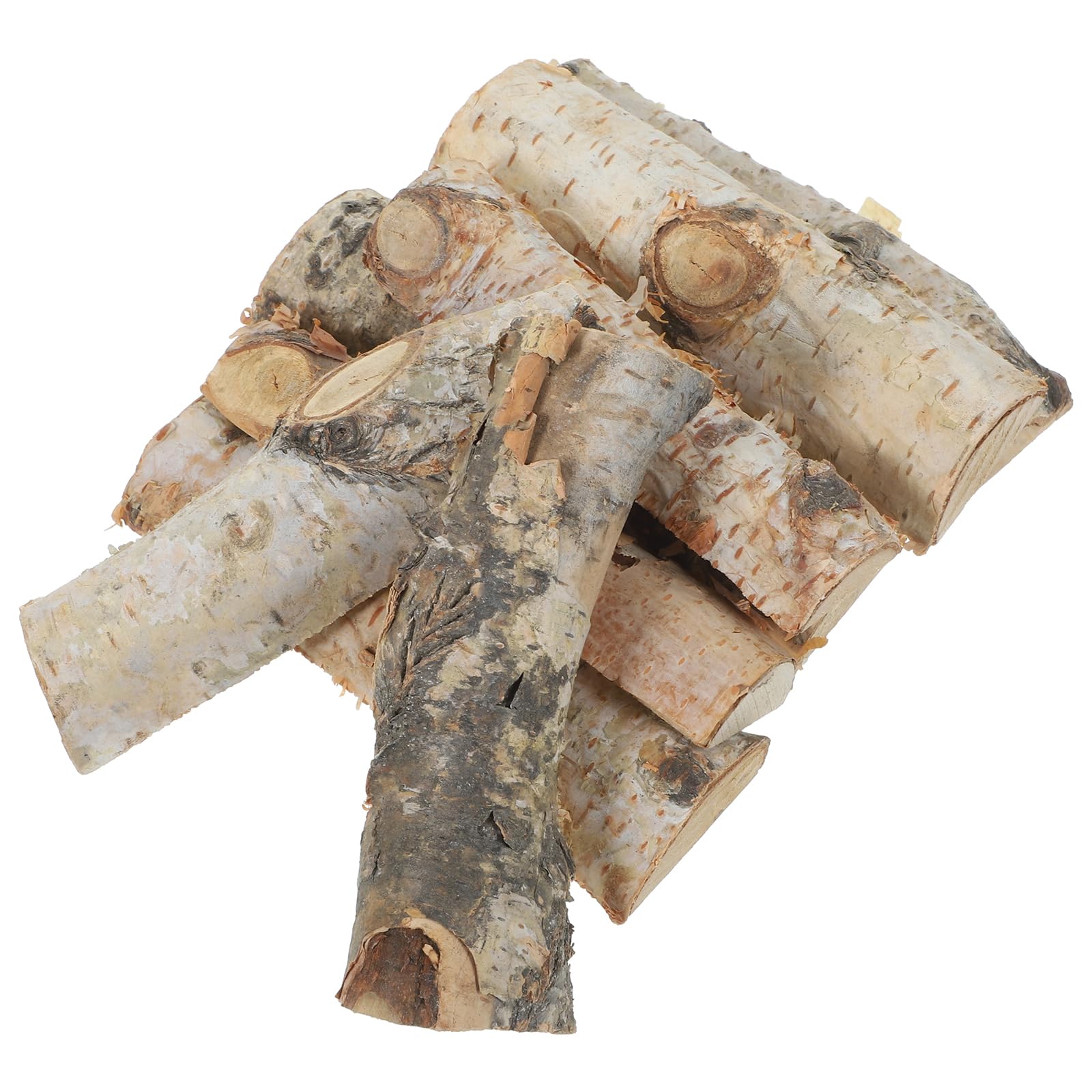 Bûches de Noël en bouleau KESYOO : lot de 8 bâtonnets en bois sec naturel pour décoration
